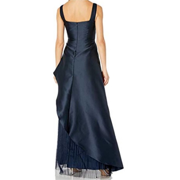 Adrianna Papell Satin Maxi Dress Blue - Picture 4 of 11